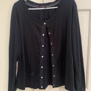 Knit jacket with snap front. No signs of wear or fading Only worn a few times.